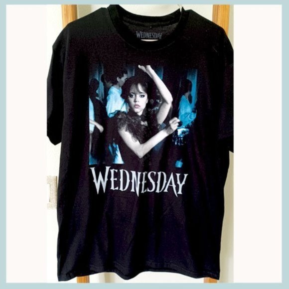 Wednesday Tops - Wednesday Graphic Tee Size Large, Graphic Tee, Wednesday Dance Logo Tee